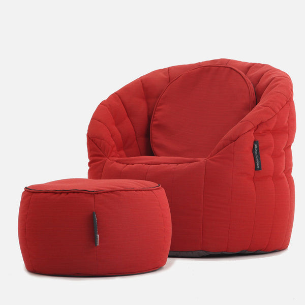 Butterfly Chaise Sett Crimson Vibe (Sunbrella) Utendørs sett
