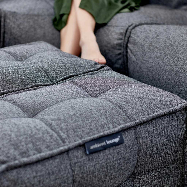 Twin Ottoman Modulsofa Titanium Weave Indendørs modulsofa