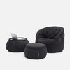Wing Ottoman Black Sapphire Innedørs saccosekk