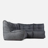 Mod 3 Cozy Corner Modulsofa Titanium Weave Utendørs modulsofa