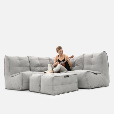 Mod 4 Corner Deluxe Modulsofa Keystone Grå 