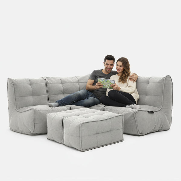 Mod 4 Corner Deluxe Modulsofa Keystone Gray Innedørs modulsofa