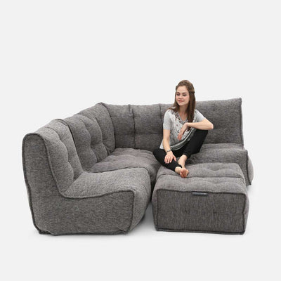 Mod 4 Corner Deluxe Modulsofa Luscious Grå 