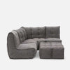 Mod 4 Corner Deluxe Modulsofa Luscious Gray Innedørs modulsofa