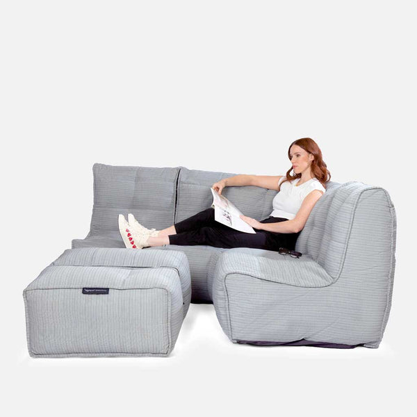 Mod 4 Corner Deluxe Modulsofa Silverline Utendørs modulsofa