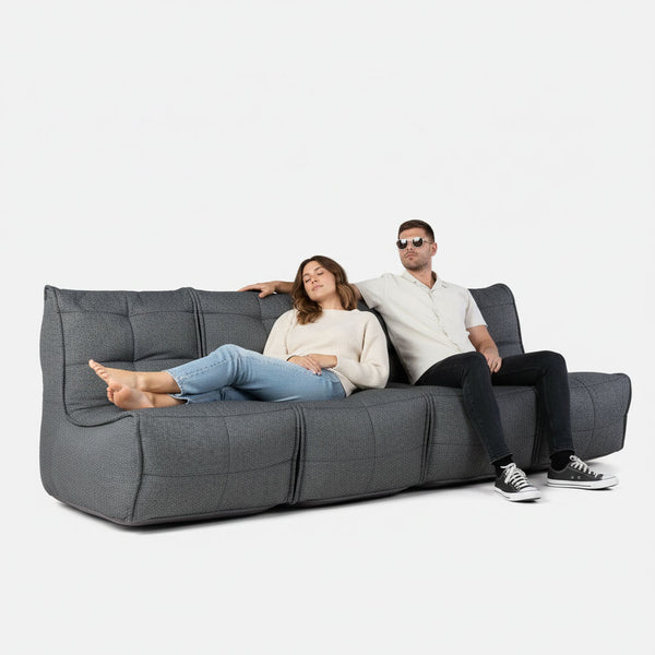 Mod 4 Quad Couch Modulsofa Titanium Weave Utendørs modulsofa