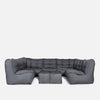 Mod 6 Lounge Max Modulsofa Titanium Weave Utendørs modulsofa