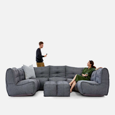 Mod 6 Lounge Max Modulsofa Titanium Weave 