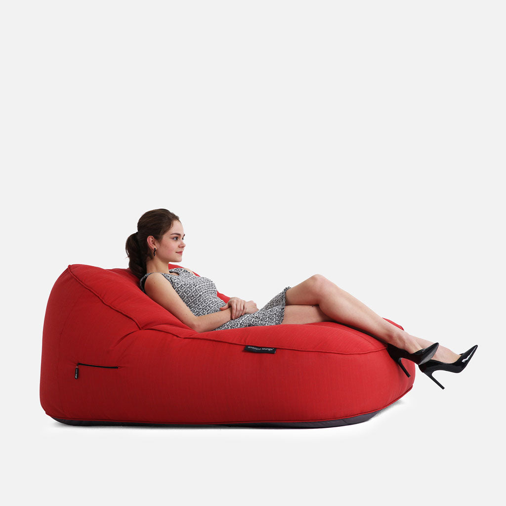 Satellite Twin Sofa Crimson Vibe (Sunbrella) Utendørs saccosekk