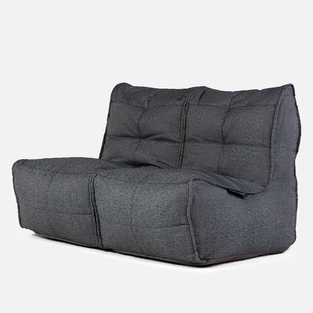 Twin Couch Modulsofa Titanium Weave Utendørs modulsofa