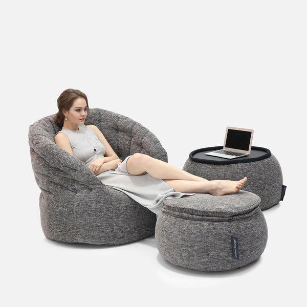 Wing Ottoman Luscious Gray Innedørs saccosekk