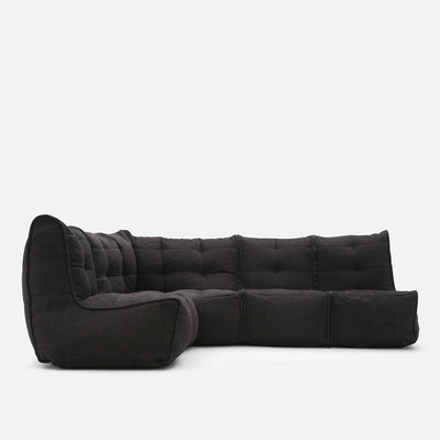 Mod 4 L Sofa Modulsofa Black Sapphire 