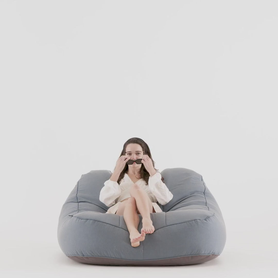 Satellite Twin Sofa Atlantic Denim Utendørs saccosekk