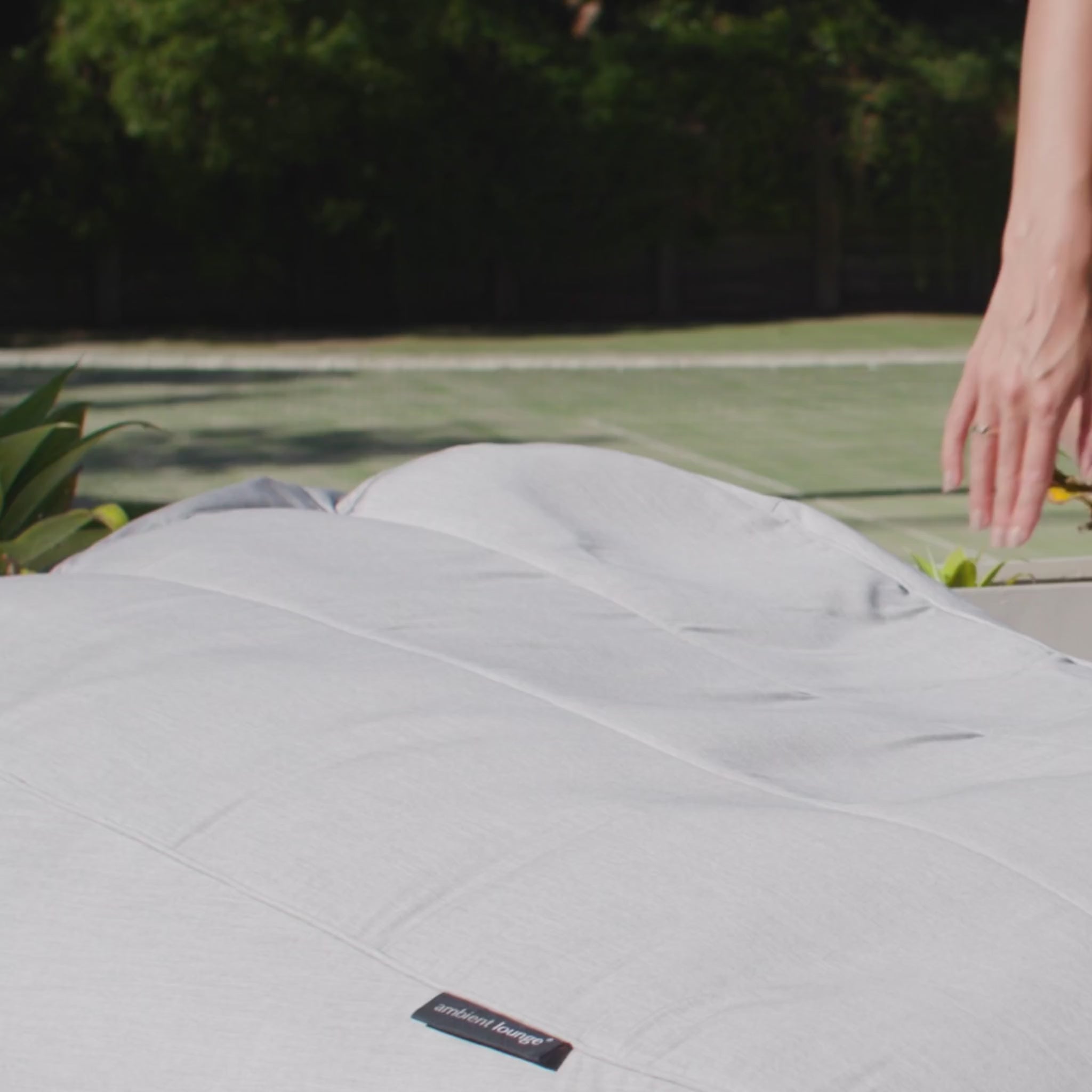 Satellite Twin Sofa Maldives Gray (Sunbrella) Utendørs saccosekk