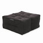 Twin Ottoman Modulsofa Black Sapphire 