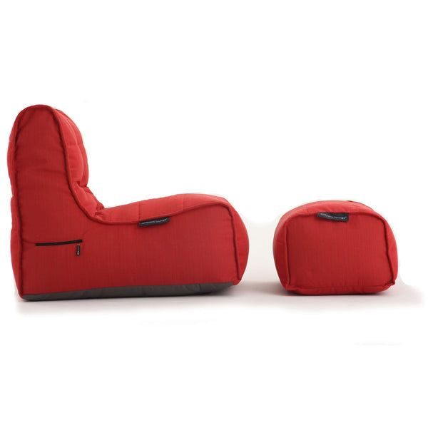 Ottoman Deluxe Crimson Vibe (Sunbrella) Utendørs saccosekk